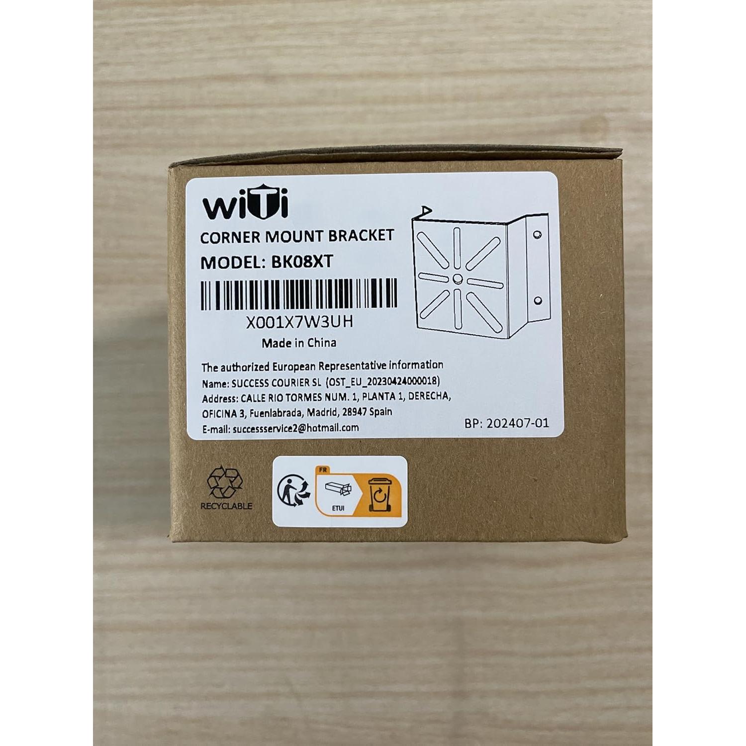 Soporte de Pared en Esquina Mini WiTi para Cámara IP Metal