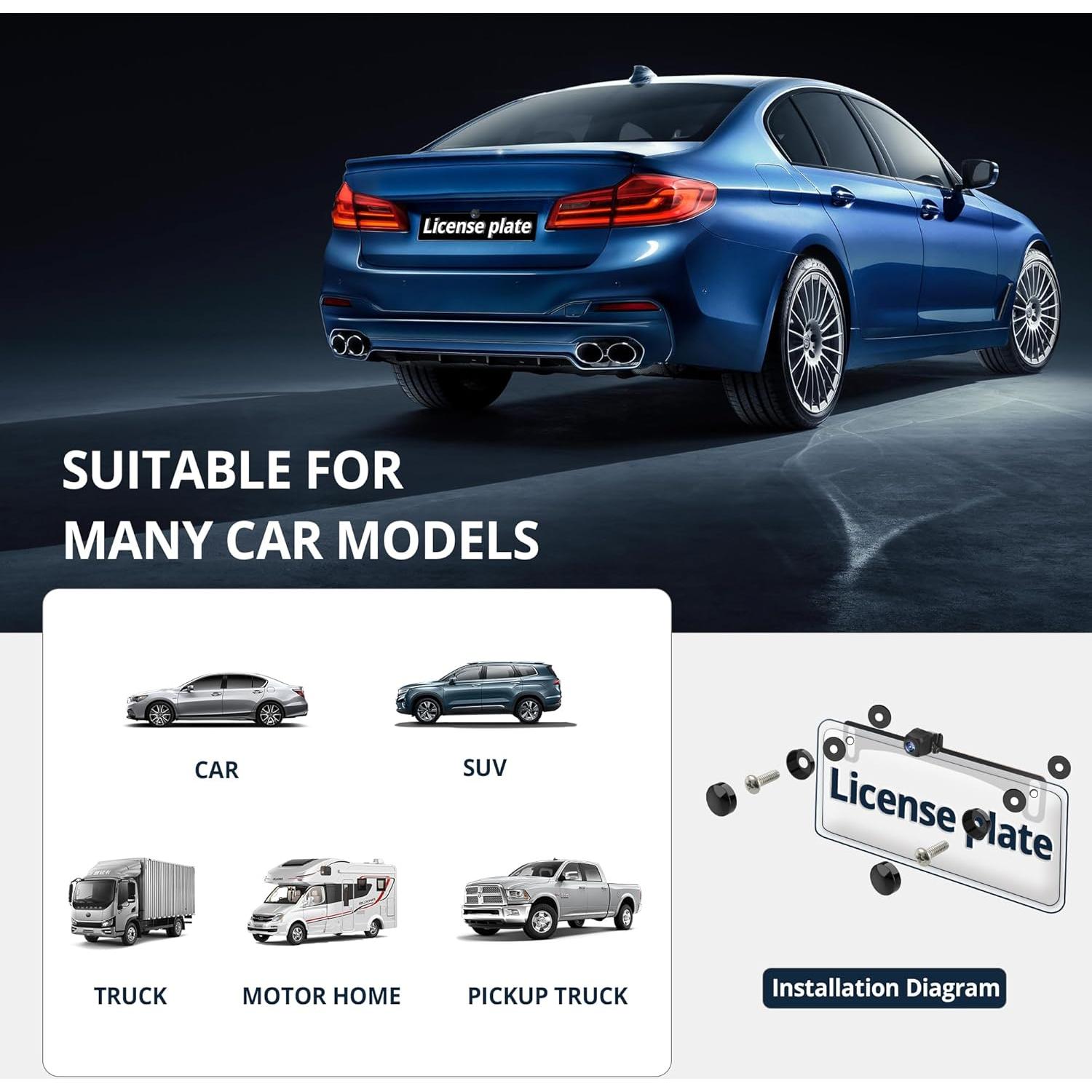 Soporte de Cámara de Respaldo Pixelman Universal Acero Inoxidable