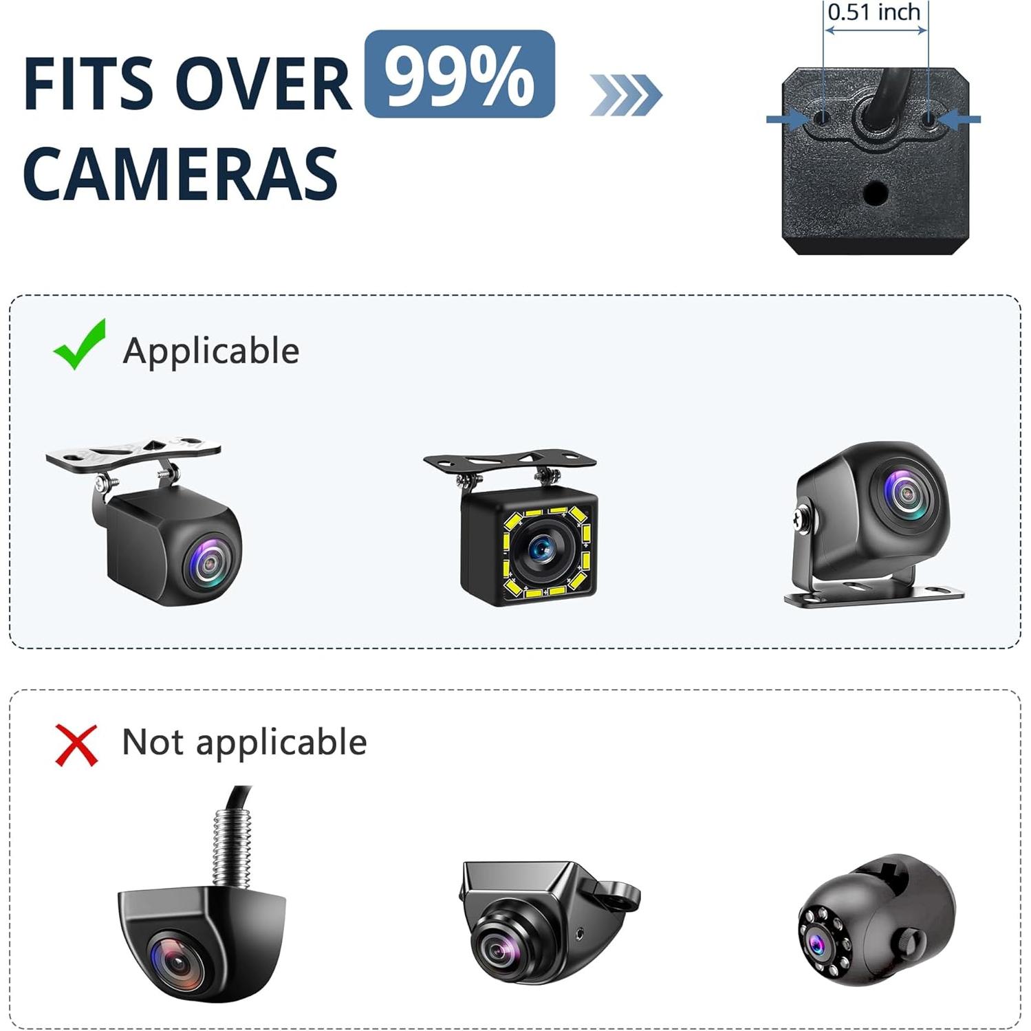 Soporte de Cámara de Respaldo Pixelman Universal Acero Inoxidable