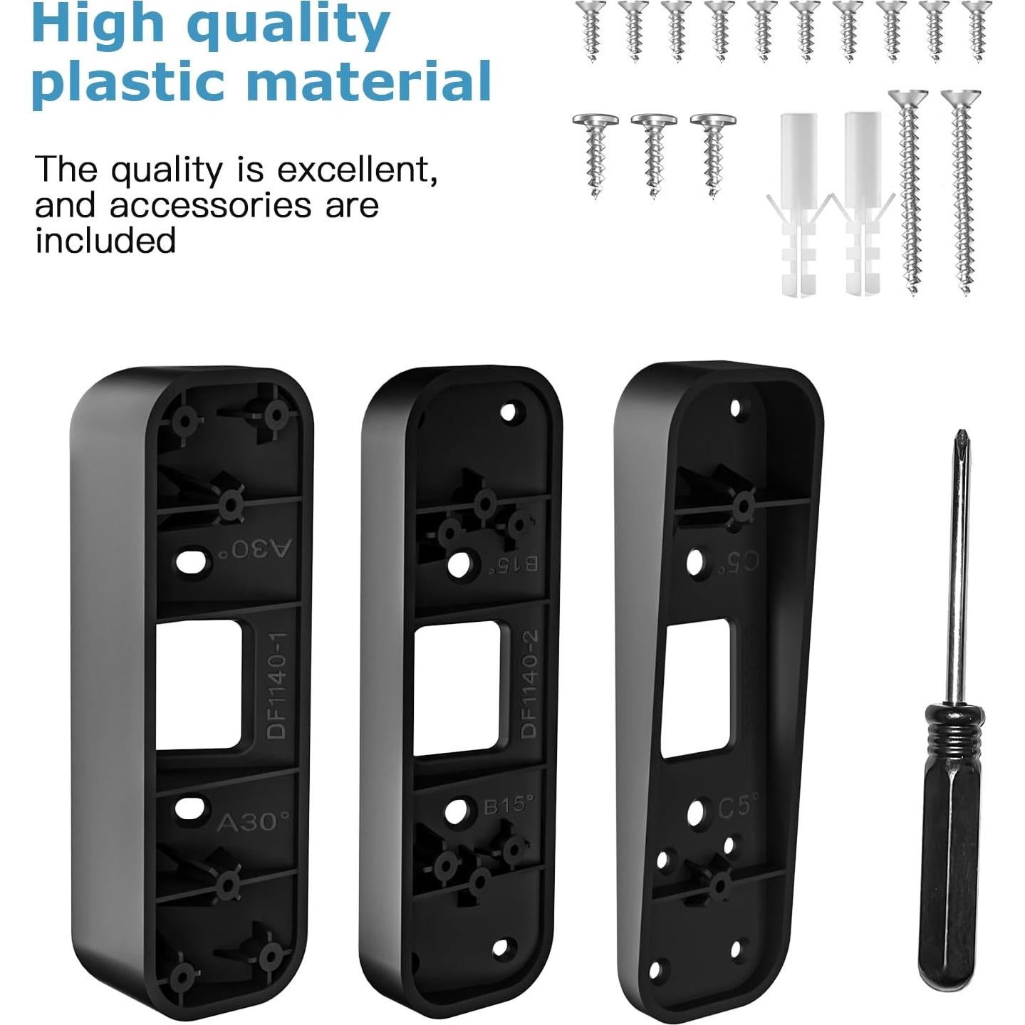 Soporte ajustable para timbre de video Blink OkeMeeo - Paquete de 3