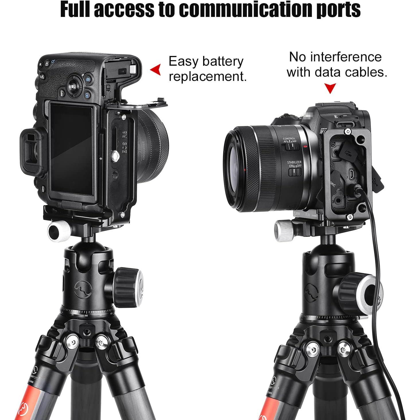 Soporte L SUNWAYFOTO PCL-R8 para Canon EOS R8/RP Aluminio