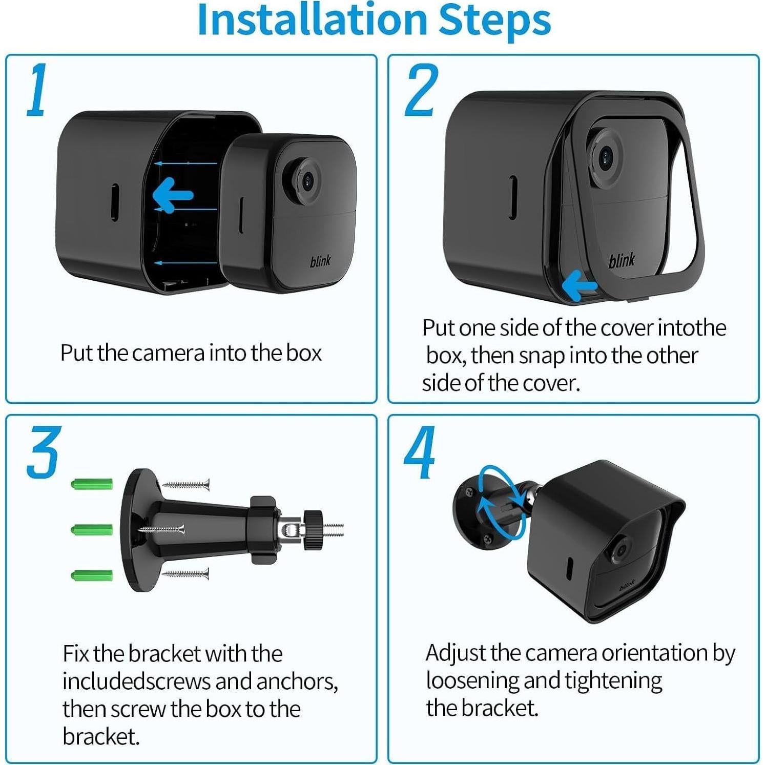Soporte de Montaje para Cámara Blink 4 con Funda Protectora