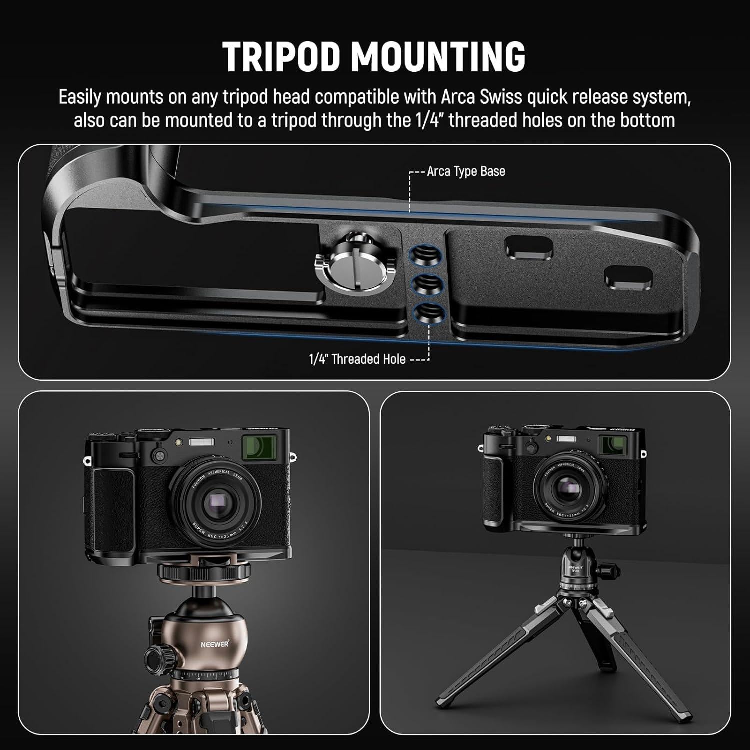 Baseplate NEEWER para Fujifilm X100VI/X100V, L con Empuñadura