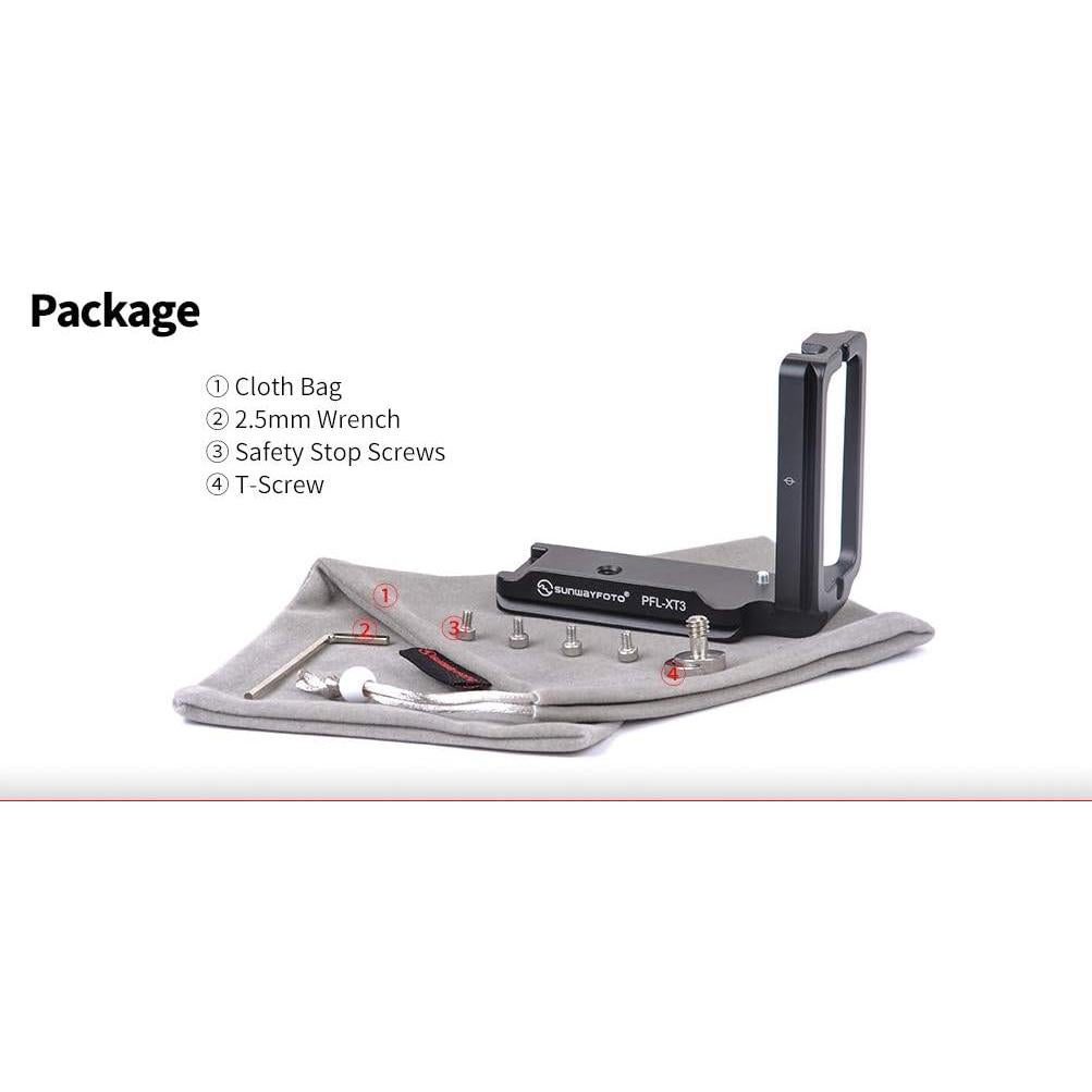 Placa L Sunwayfoto PFL-XT3 para cámara Fuji X-T3