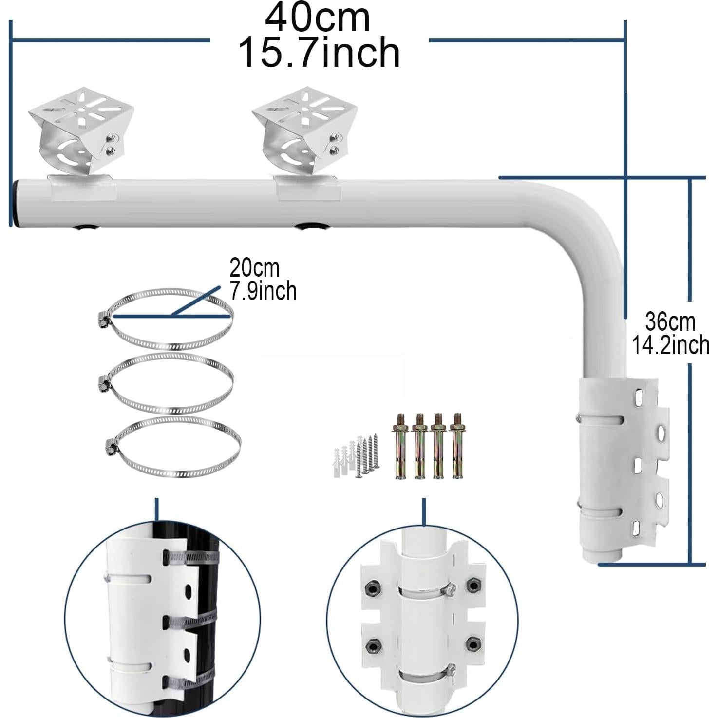 Soporte Doble de Montaje Pesado WiTi 40cm para Cámaras CCTV