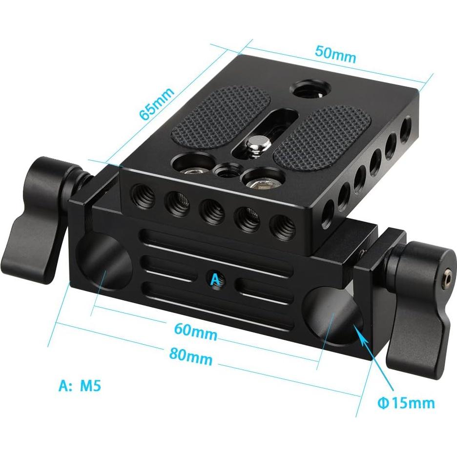 Base de cámara CAMVATE con riel de 15 mm para DSLR