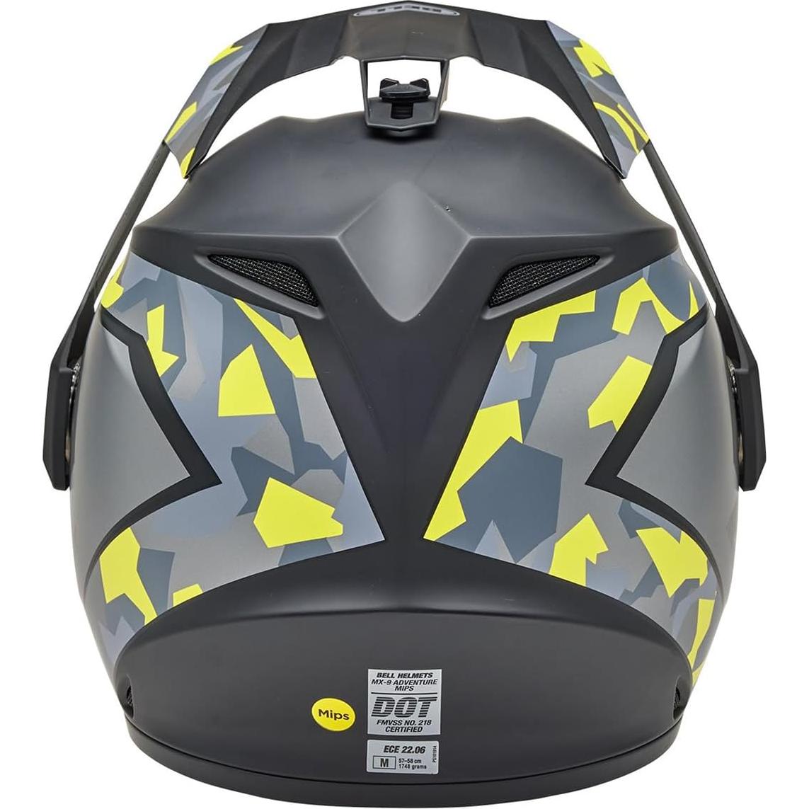 Casco Bell MX-9 Aventura MIPS Negro Mate Camo Amarillo