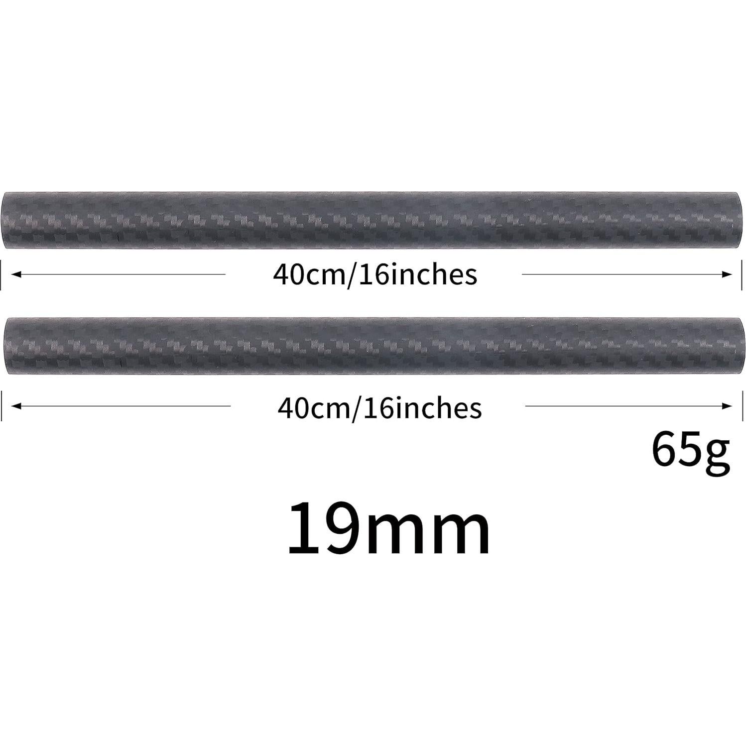 Varillas de Fibra de Carbono 40cm FocusFoto - Paquete de 2