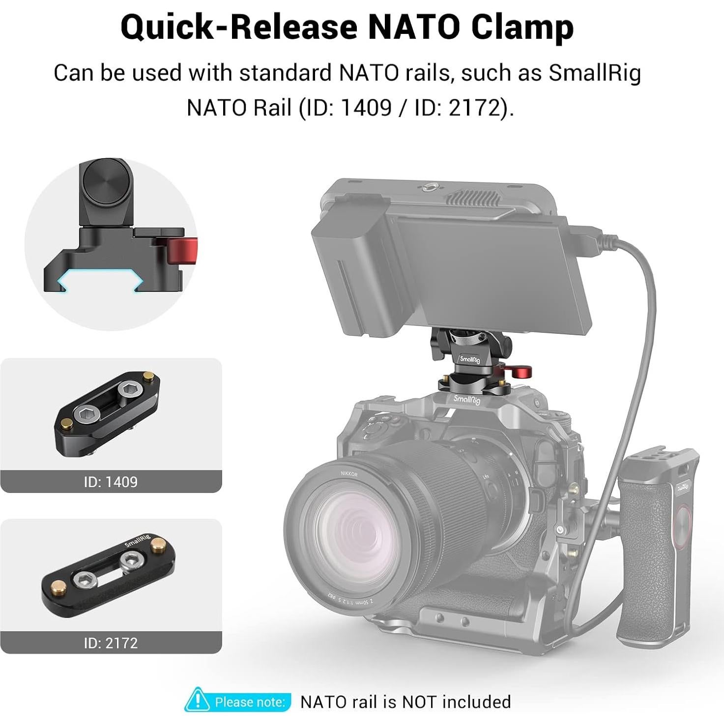 Soporte de Monitor Ajustable SmallRig 2906B para 5" y 7"