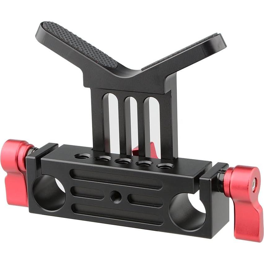 Soporte de Lente CAMVATE 15mm Ajustable Aluminio Rojo