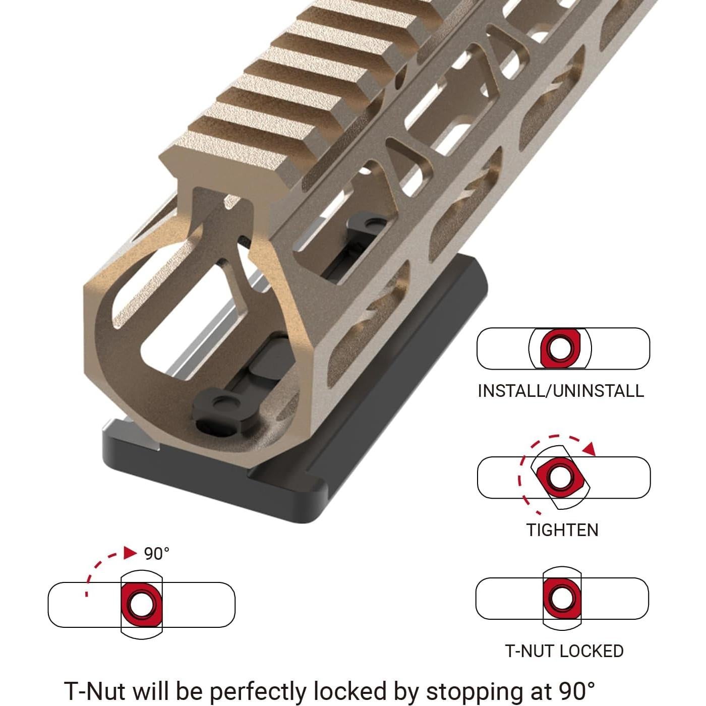 Adaptador MLOK Arca-Swiss RRS Tough Tactical 7.62cm
