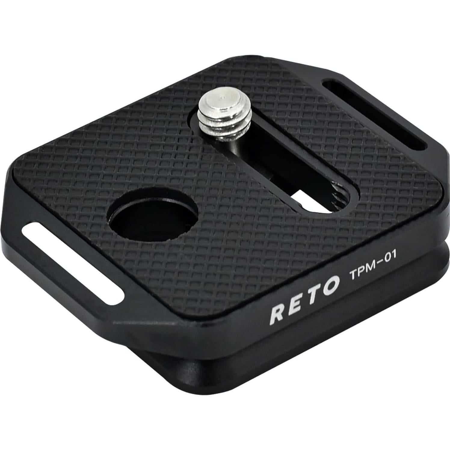 RETO Quick Release Plate TPM-01 with 1/4"-20 Screw - QD System and Arca Swiss System Compatible, Applicable for Kodak Camera Strap and Camera Strap with QD Sling Swivel, Side Strap Hole Available