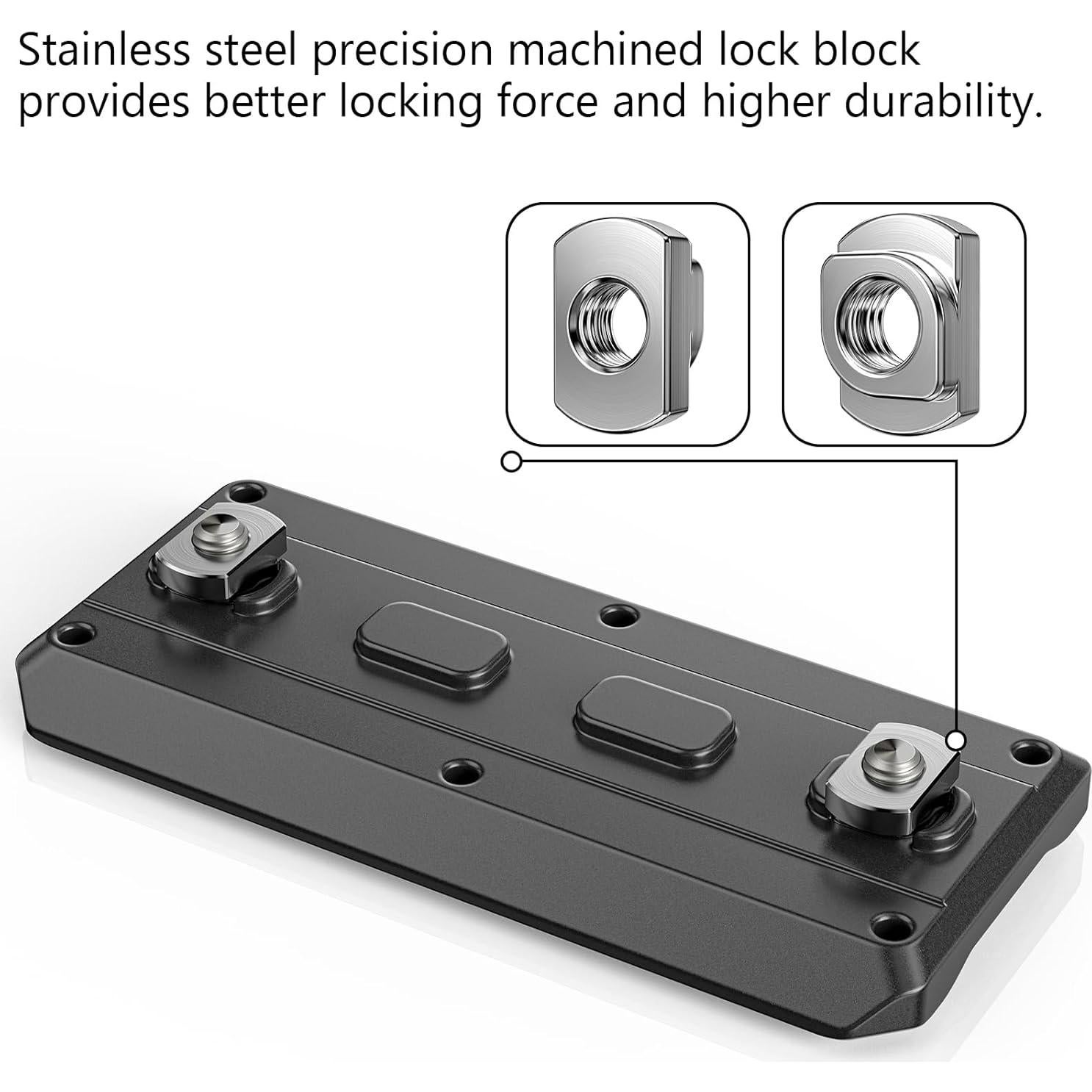 Adaptador Bipode WEYLLAN Mlok Arca Rail MK80 Aluminio 80mm