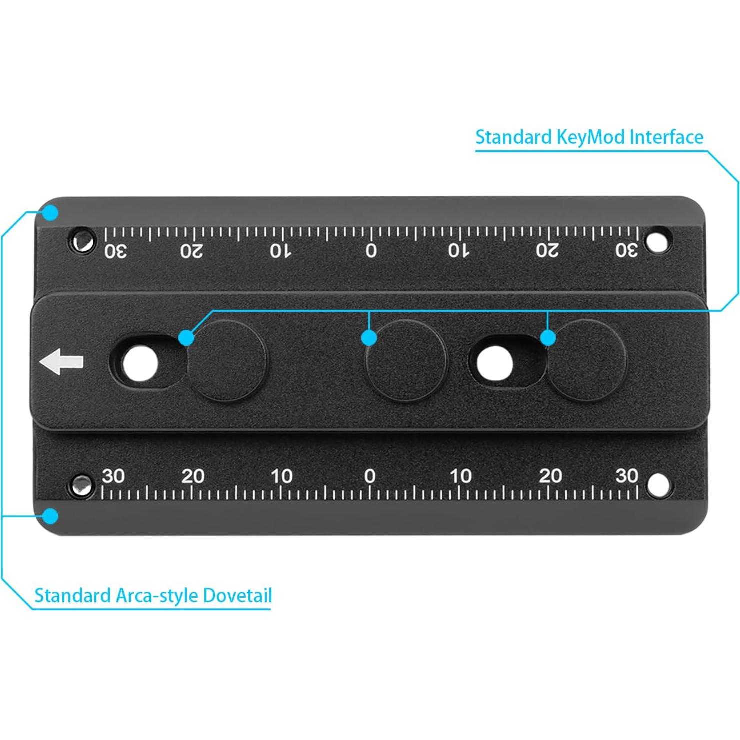 Adaptador de Placa de Trípode KeyMod Yueoct 76mm Antideslizante