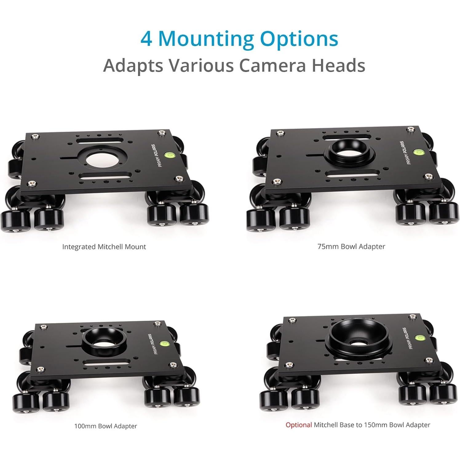 Dolly de Cámara PROAIM Polaris 200kg con Adaptadores y Rieles