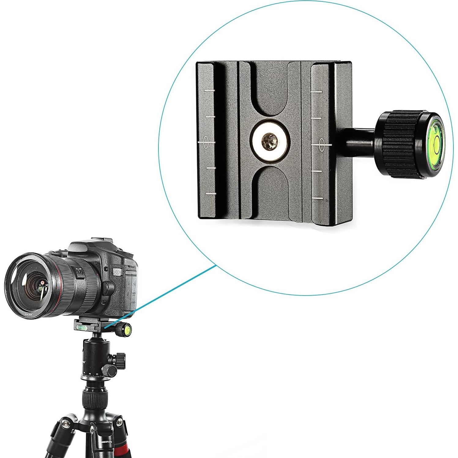 Placa de liberación rápida Neewer 50mm con nivel burbuja