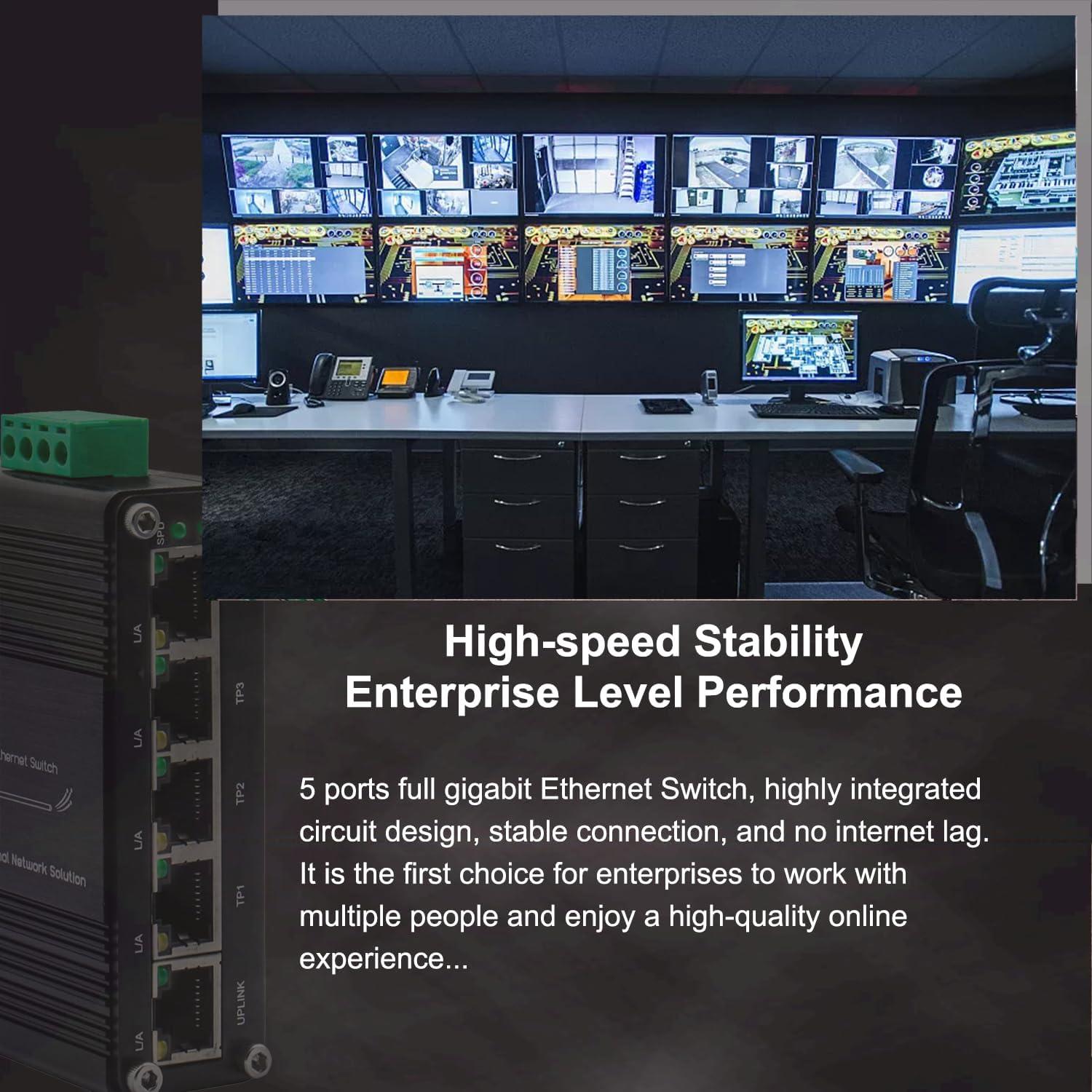 Mini Switch Ethernet Gigabit PoE 5 Puertos TenxoxneT