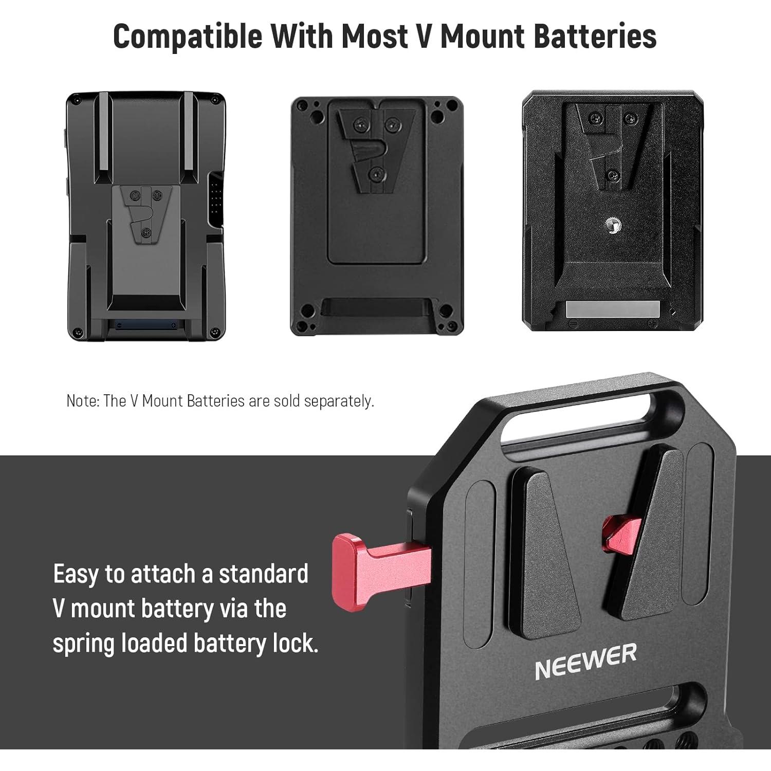 Placa de Batería V Mount NEEWER ST43 con Sujeción 15mm