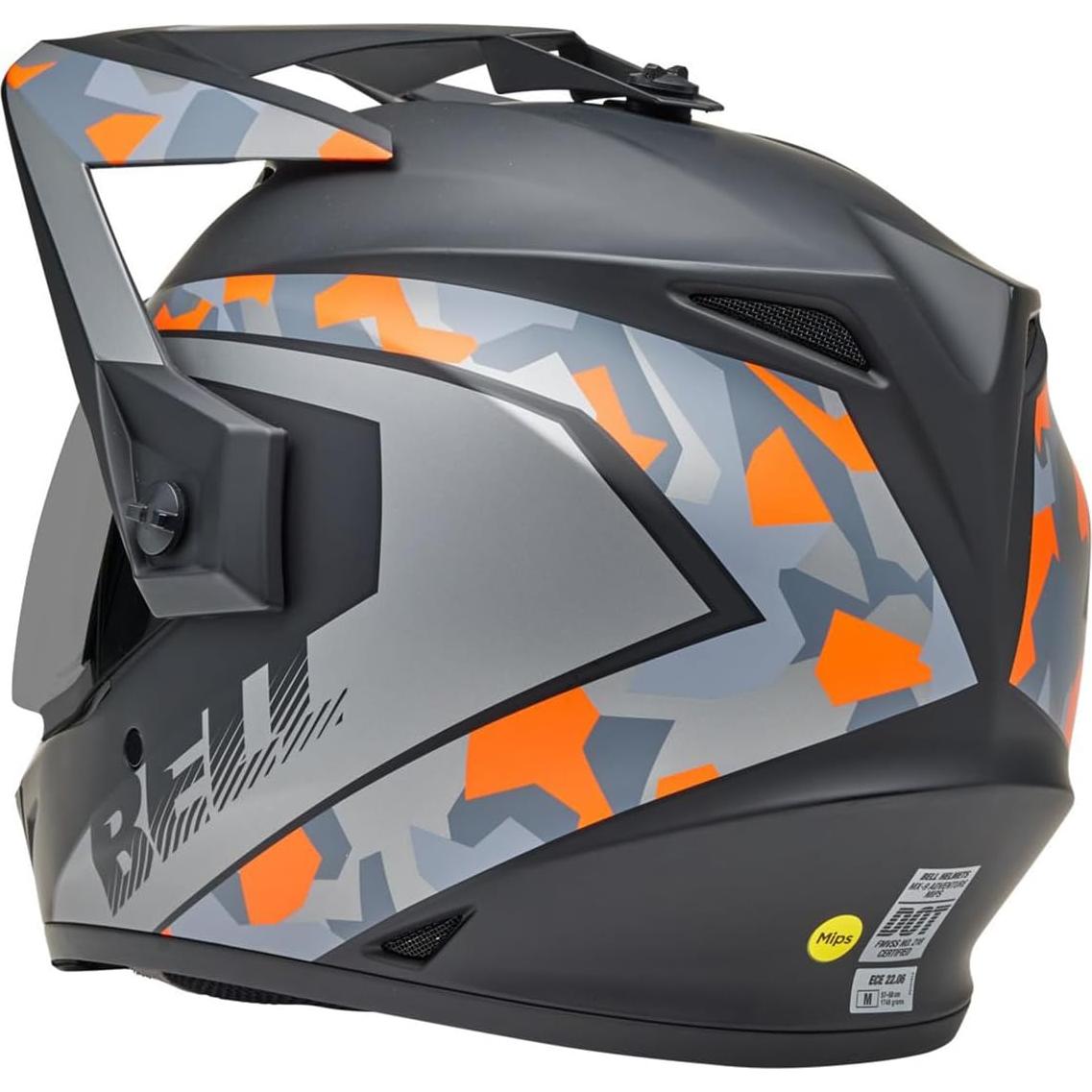 Casco Bell MX-9 Aventura MIPS Negro Mate Camo Naranja