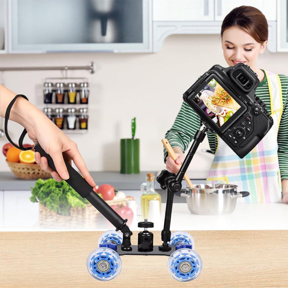 Carro Dolly de Cámara Joyzan para DSLR, Carga 10KG, Silencioso
