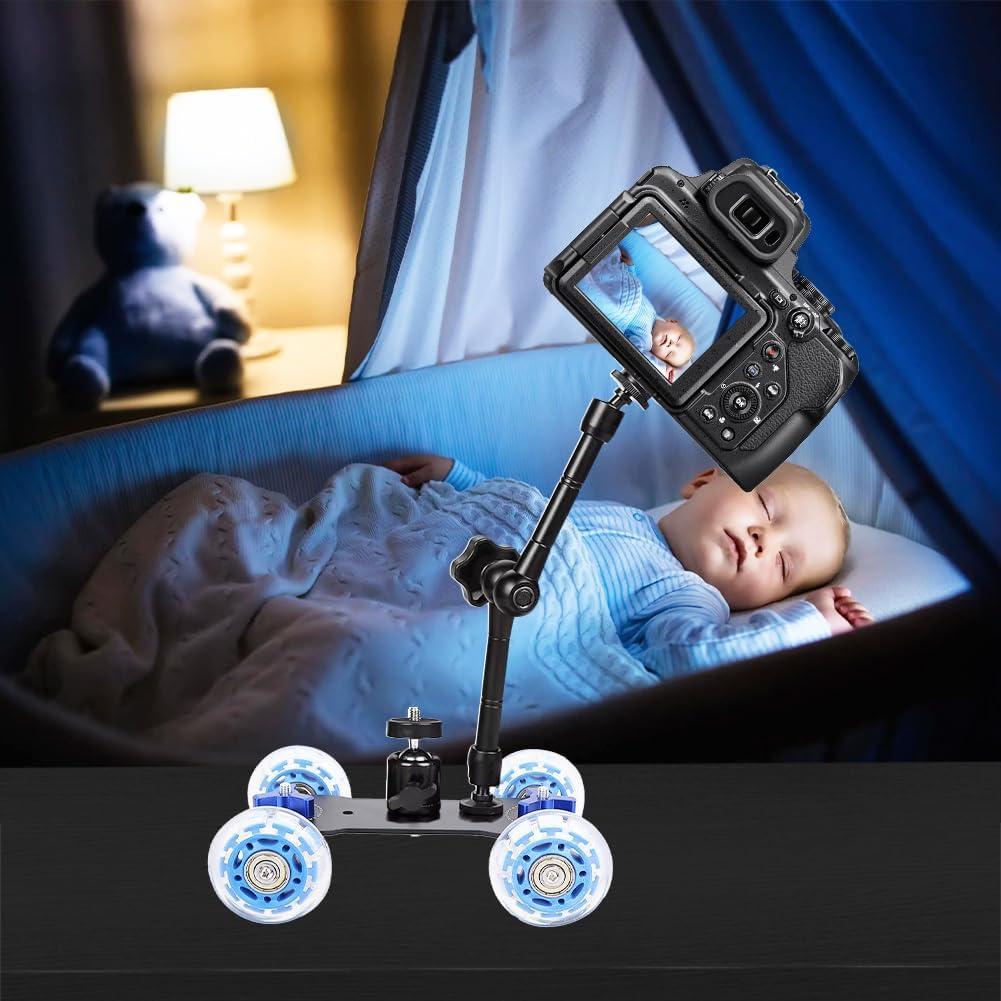 Carro Dolly de Cámara Joyzan para DSLR, Carga 10KG, Silencioso