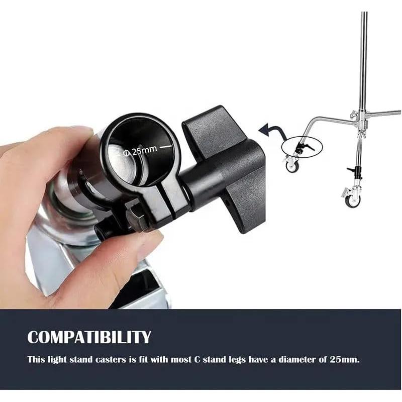 Set de 3 Ruedas Dolly Reflex Camera para Trípode 25mm