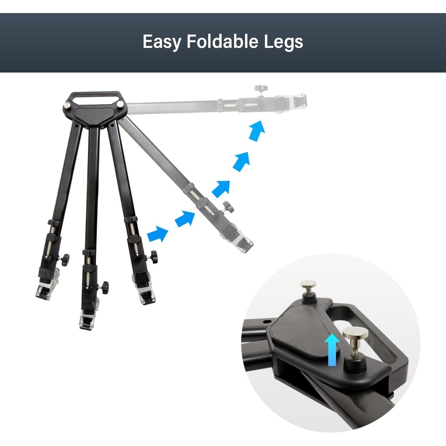 Ruedas Dolly Ajustables LimoStudio para Trípode - 4.46 kg