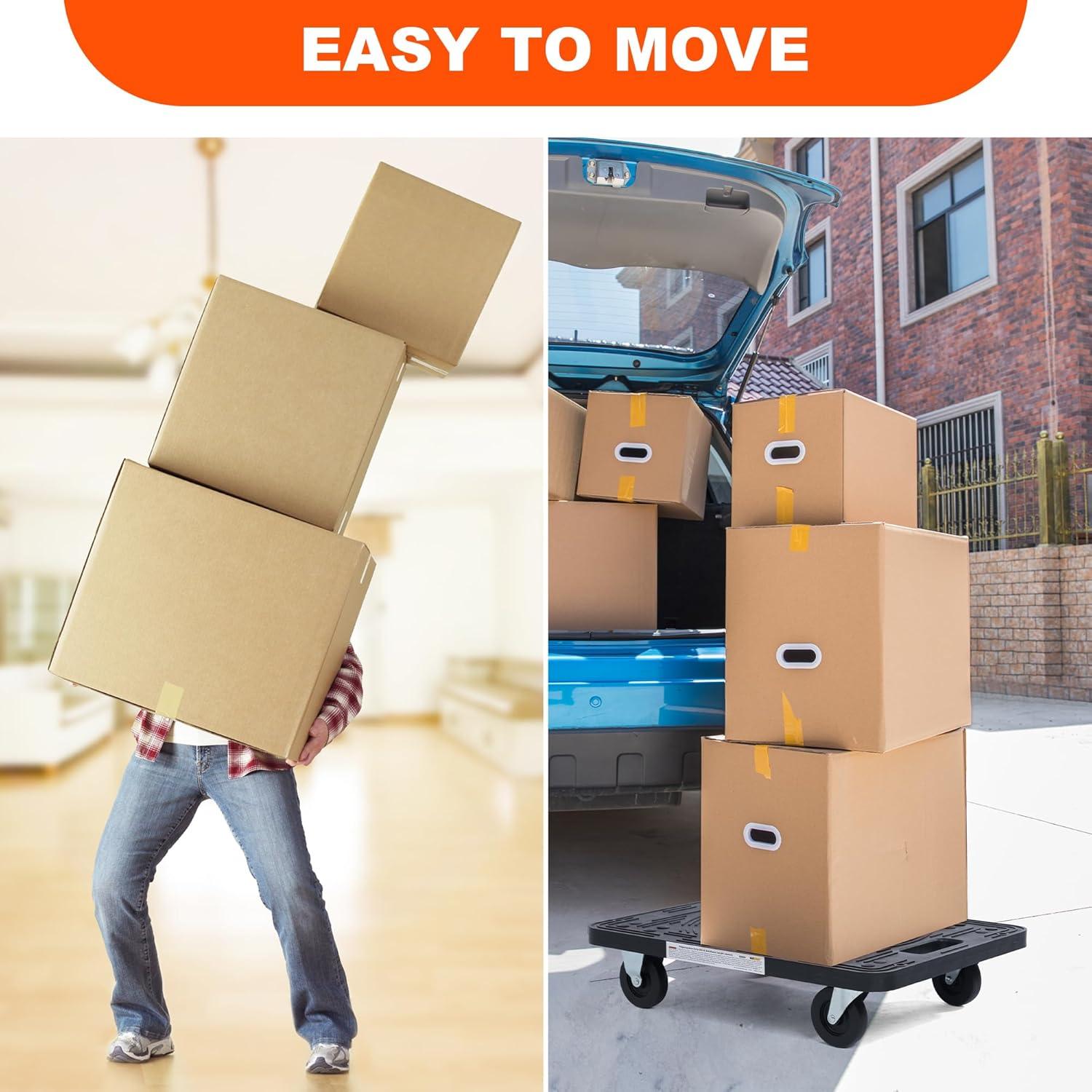 Carro de Polipropileno MaxWorks 50915 - 90.7 kg, Negro