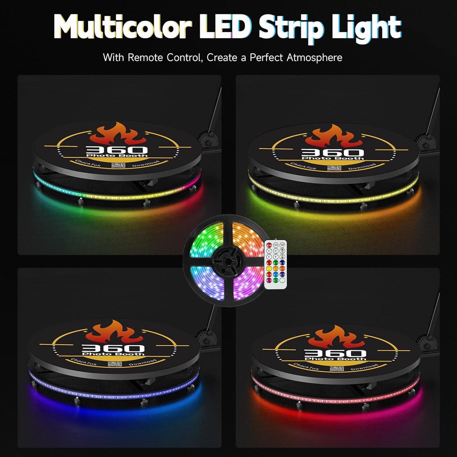 MWE 360 Fotomatón para Fiestas 68cm con Luz RGB y Control APP