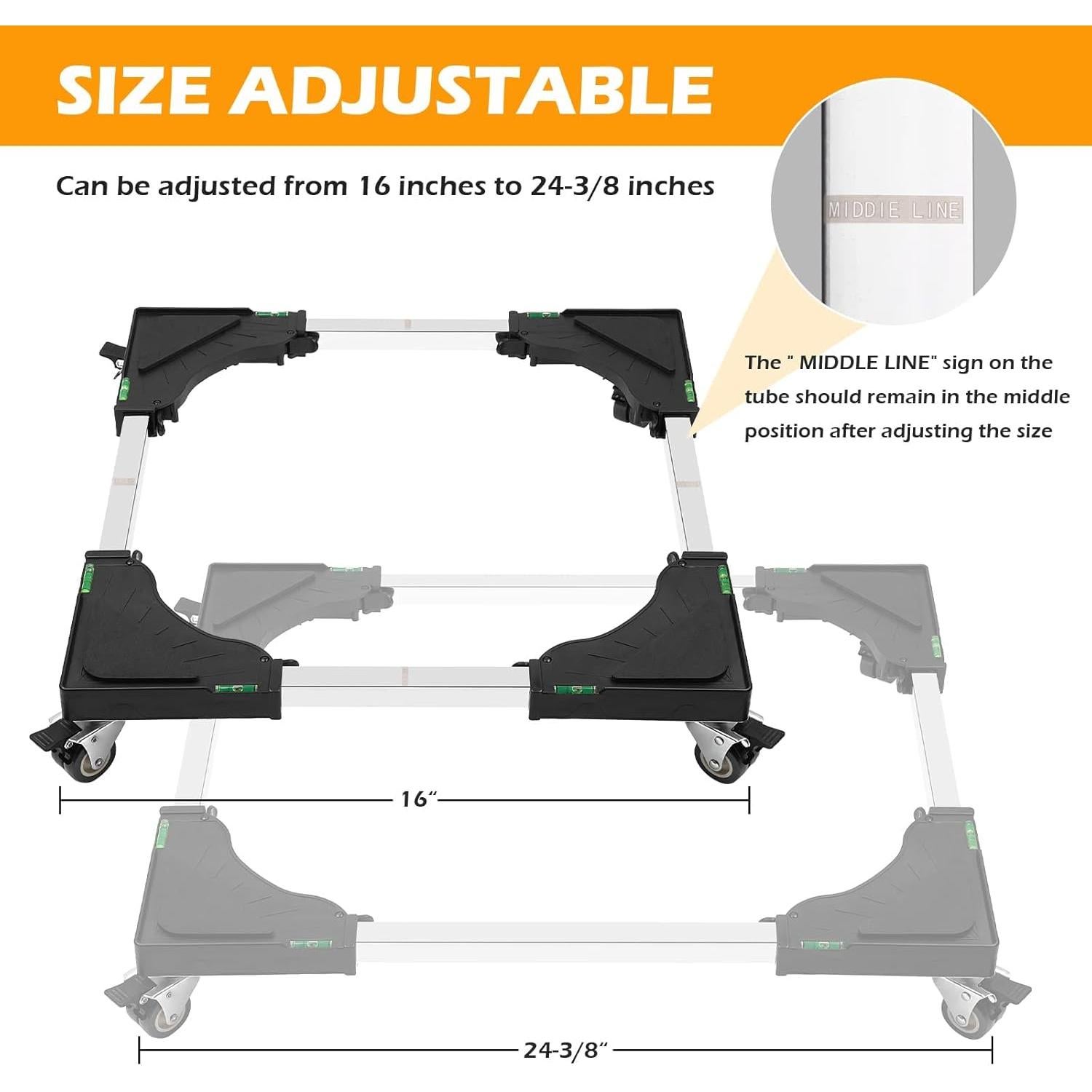 Soporte Móvil Ajustable Nefish para Lavadora y Mini Nevera