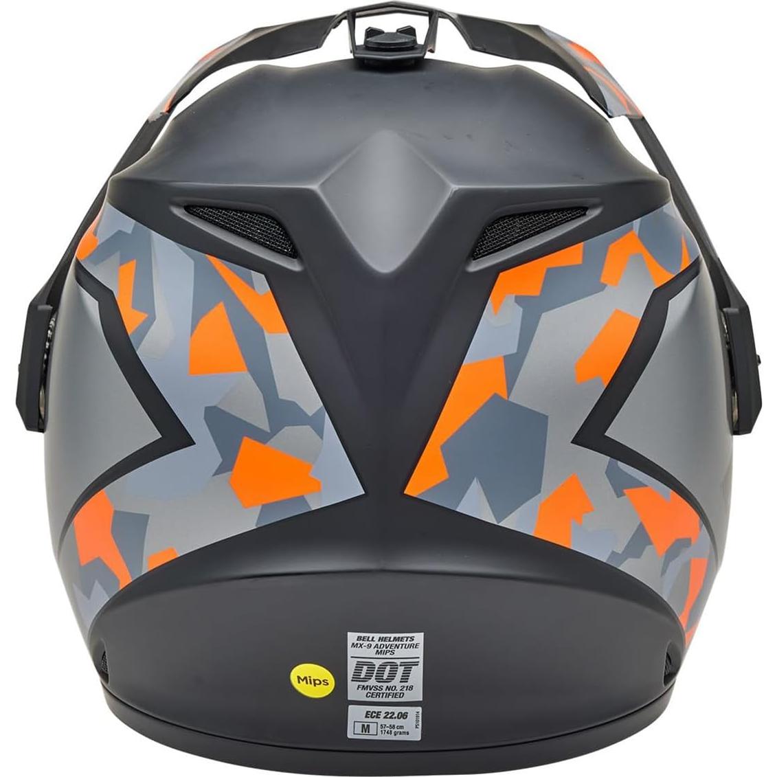 Casco Bell MX-9 Aventura MIPS Negro Mate Camo Naranja