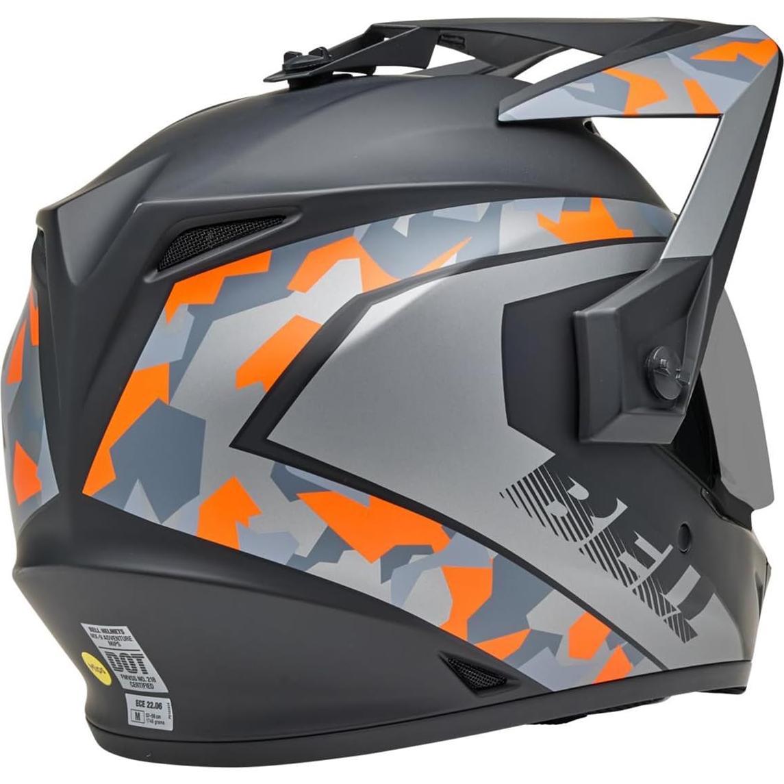 Casco Bell MX-9 Aventura MIPS Negro Mate Camo Naranja