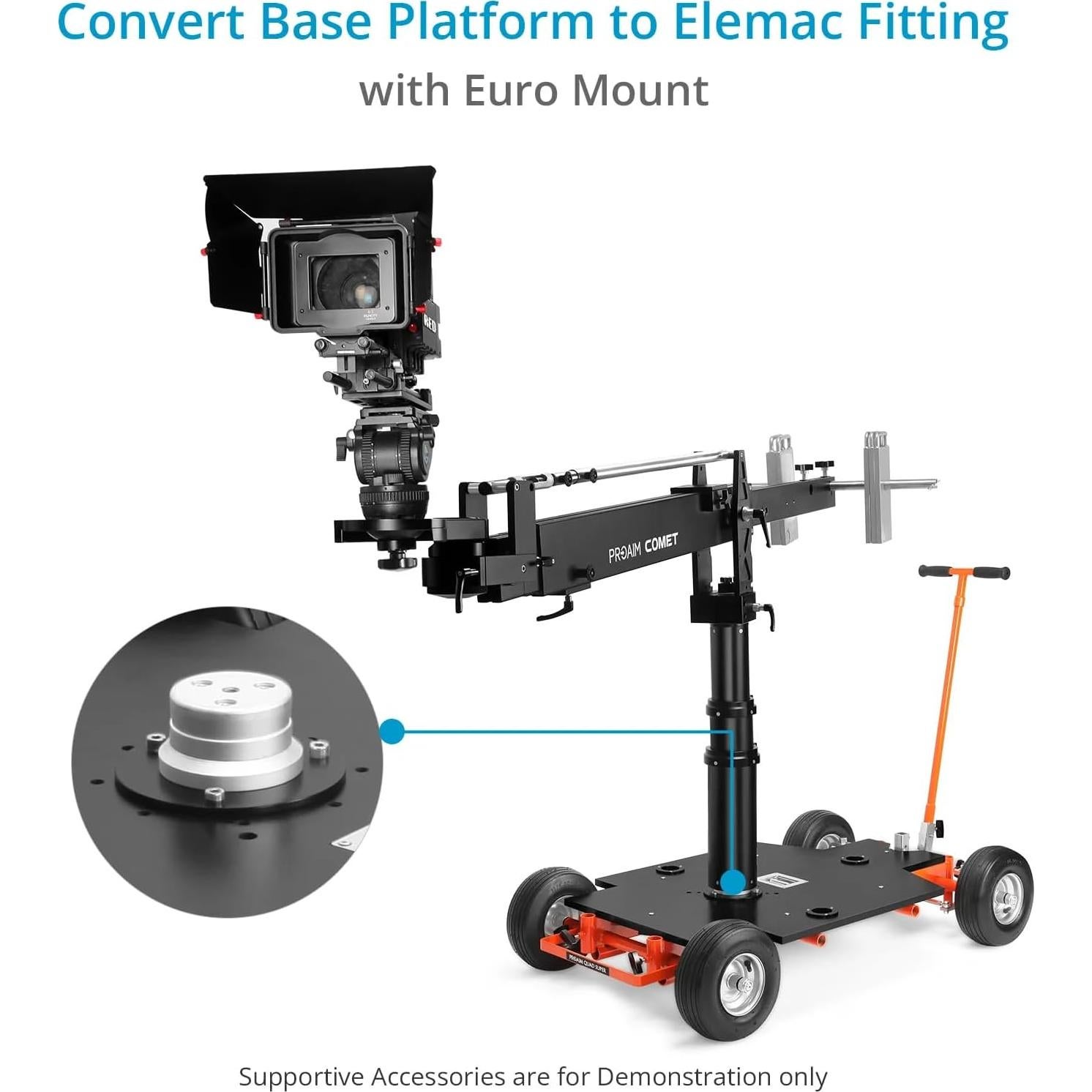 Adaptador de Montaje Proaim Euro/Elemac Base 200kg Aluminio CNC