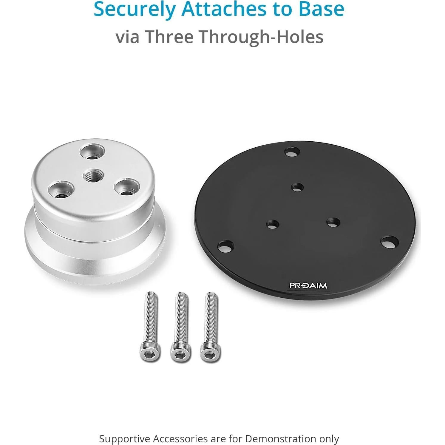 Adaptador de Montaje Proaim Euro/Elemac Base 200kg Aluminio CNC