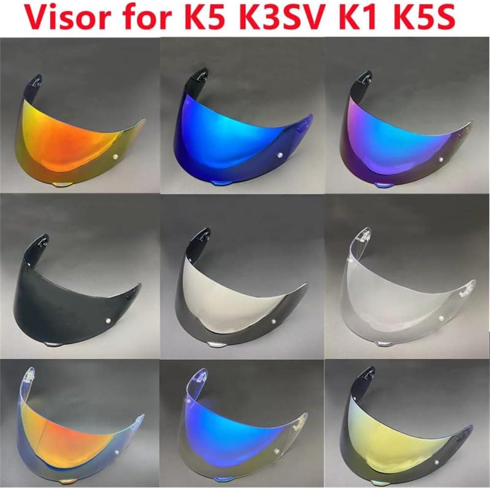 Visera KMAN para Casco AGV K3 K5S Protección UV Azul