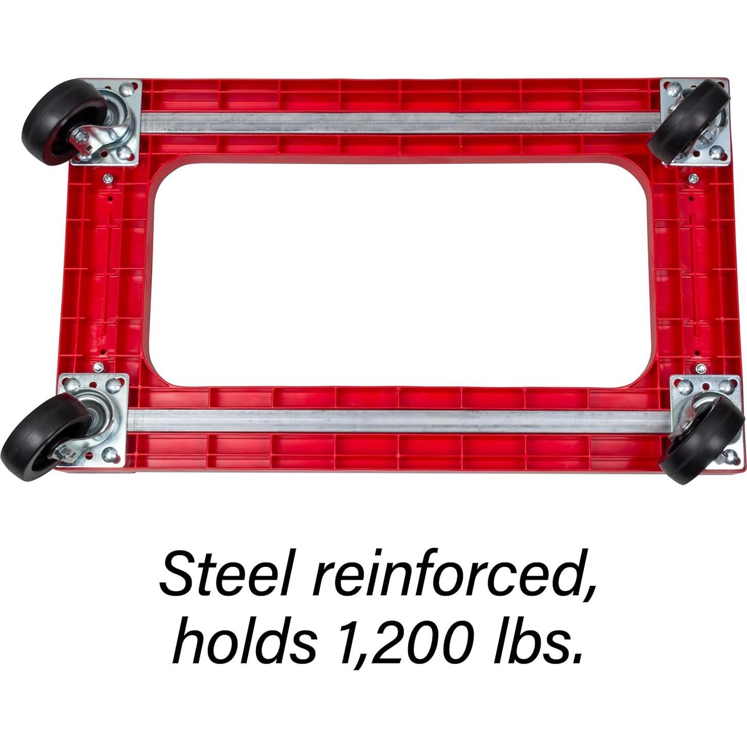 Carro de Muebles Akro-Mils RMD3018RC4PAR 1200 kg 76.2x45.72 cm Rojo