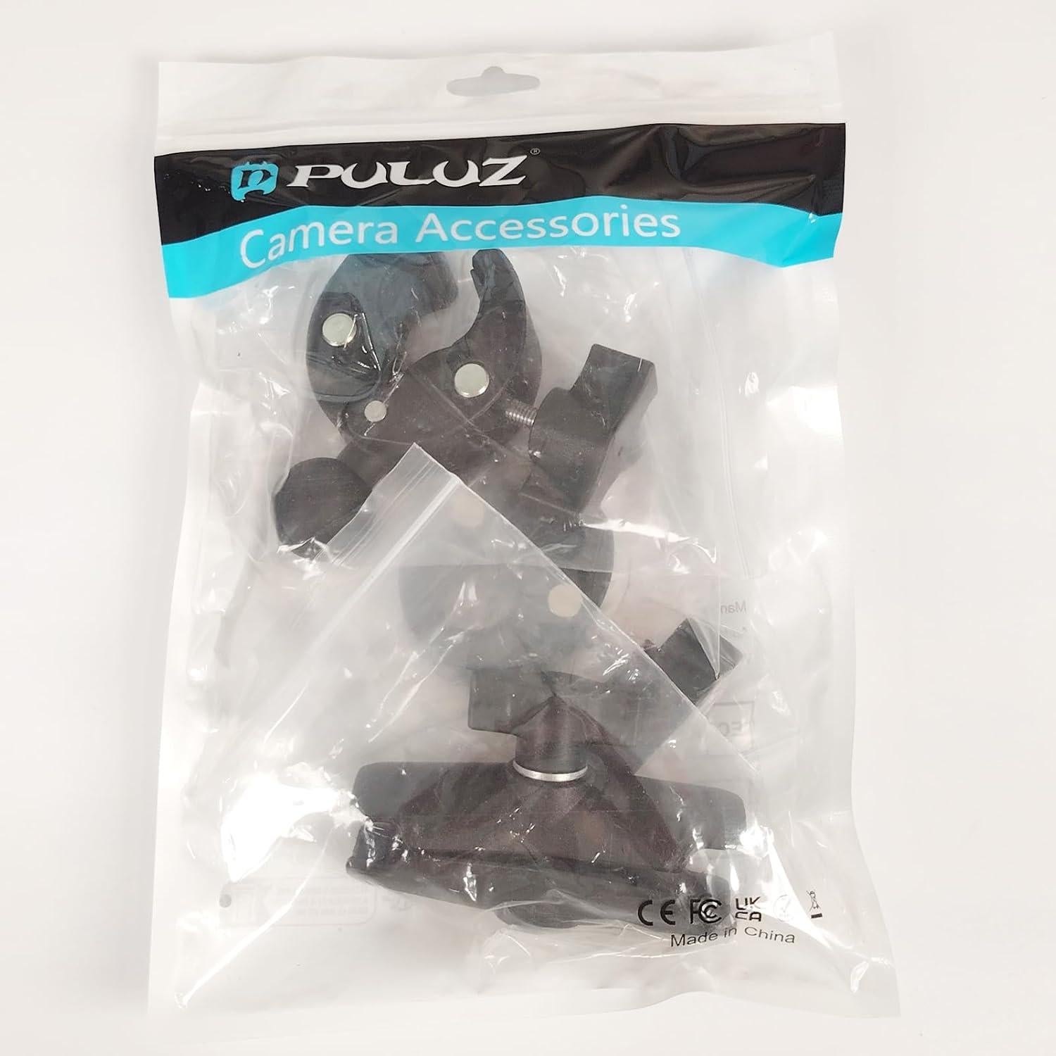 Soporte de Doble Cámara PULUZ con Abrazadera y Cabeza de Bola