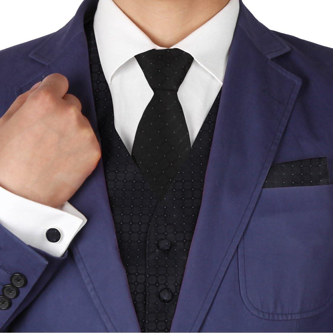 Chaleco Formal Negro Y&G VS1028-M con Corbata y Gemelos