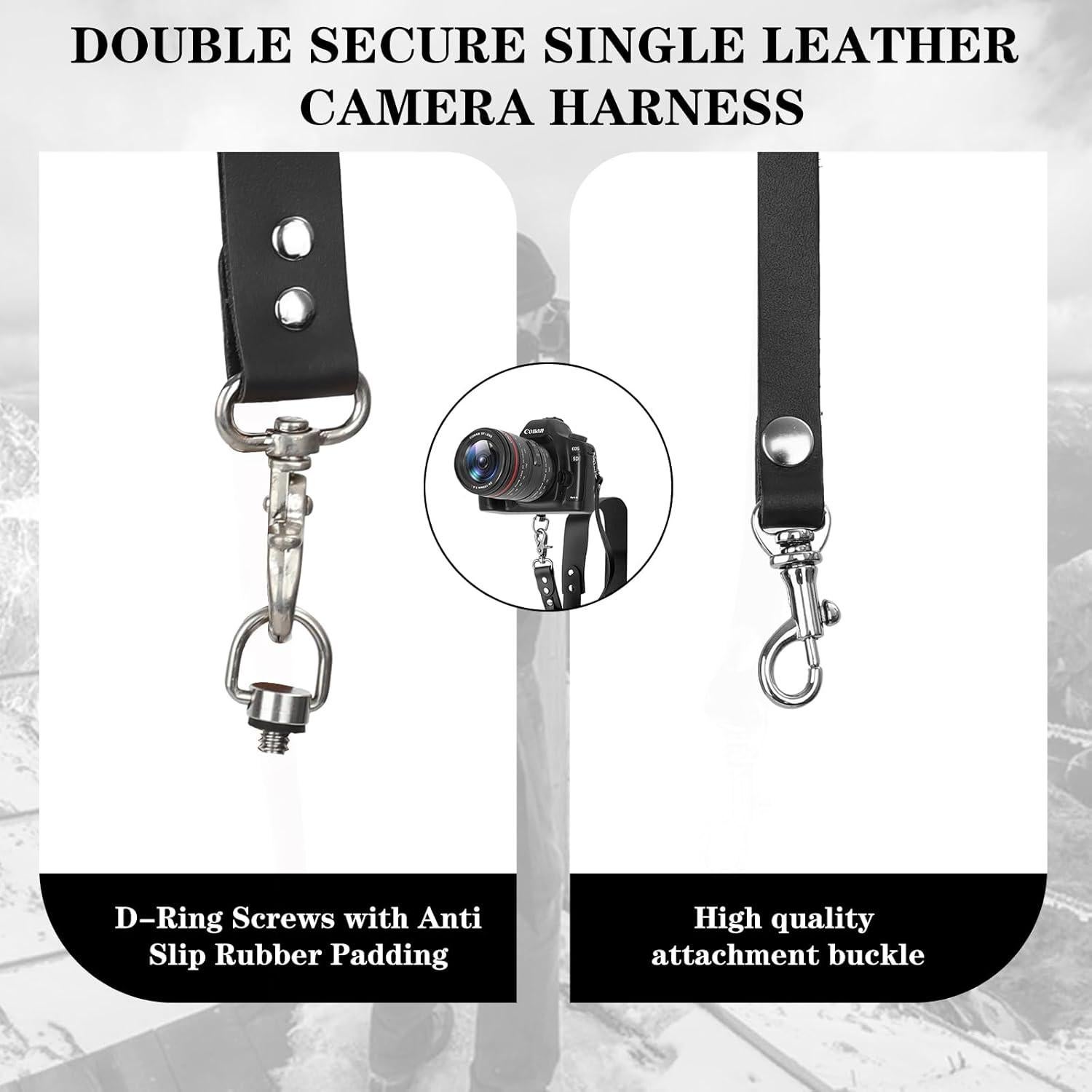 Correa de Arnés para Cámara Bebaimis de Cuero Ajustable