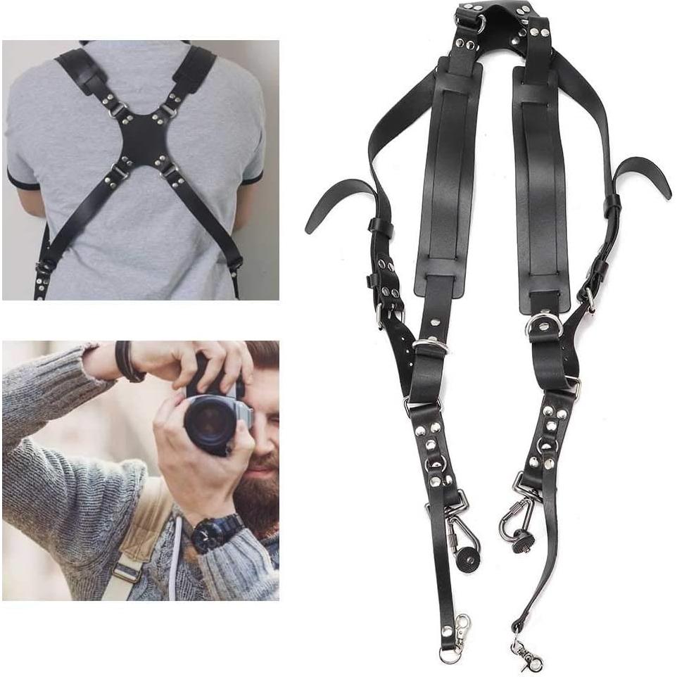 Arnés de Doble Cámara Leopacat con Correa Ajustable y Seguridad