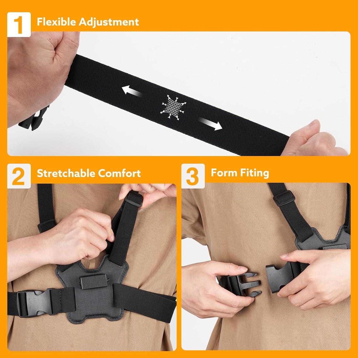 Soporte de pecho ajustable Losfom para cámara corporal