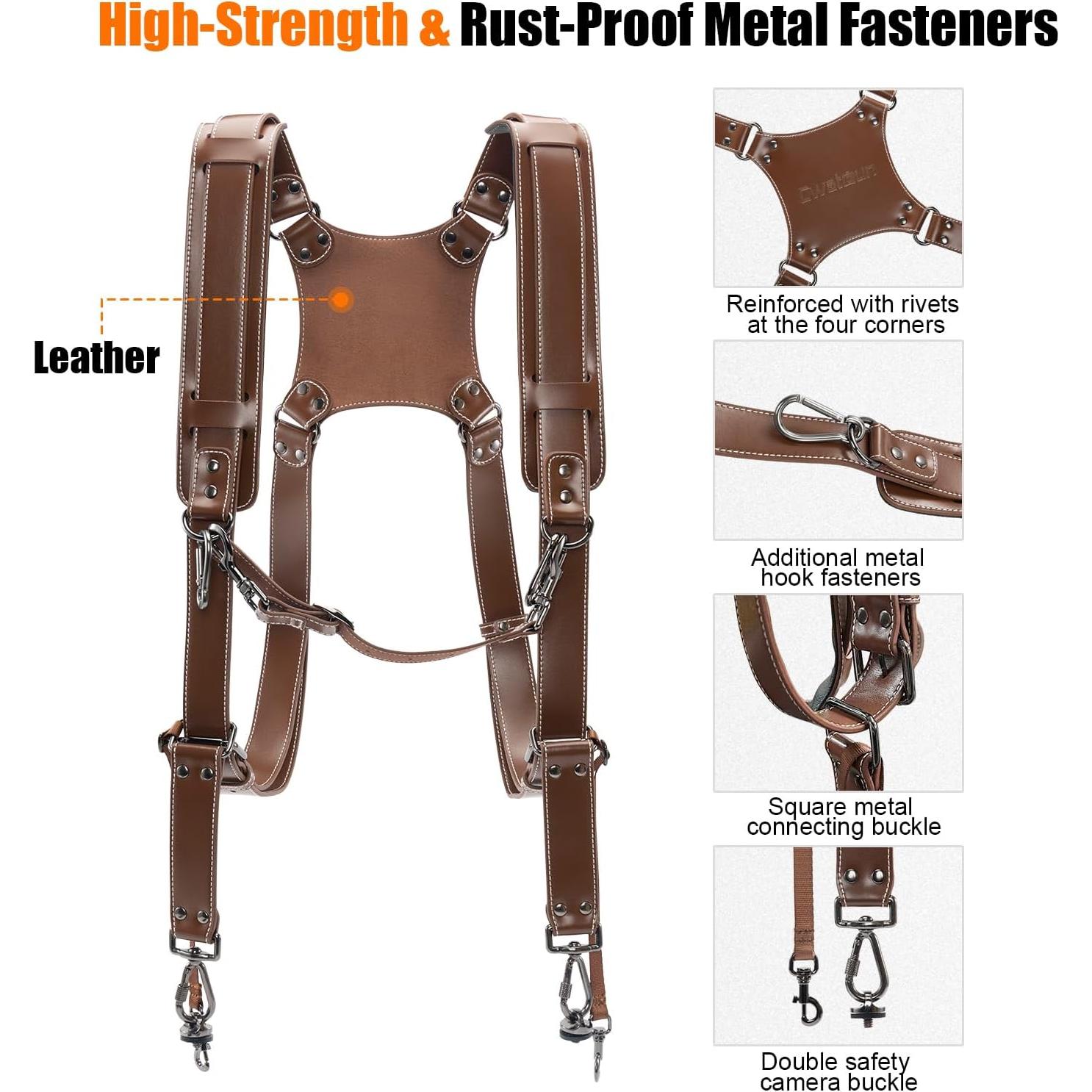 Cinturón de cámara Cwatcun 2.0 Café para DSLR y SLR