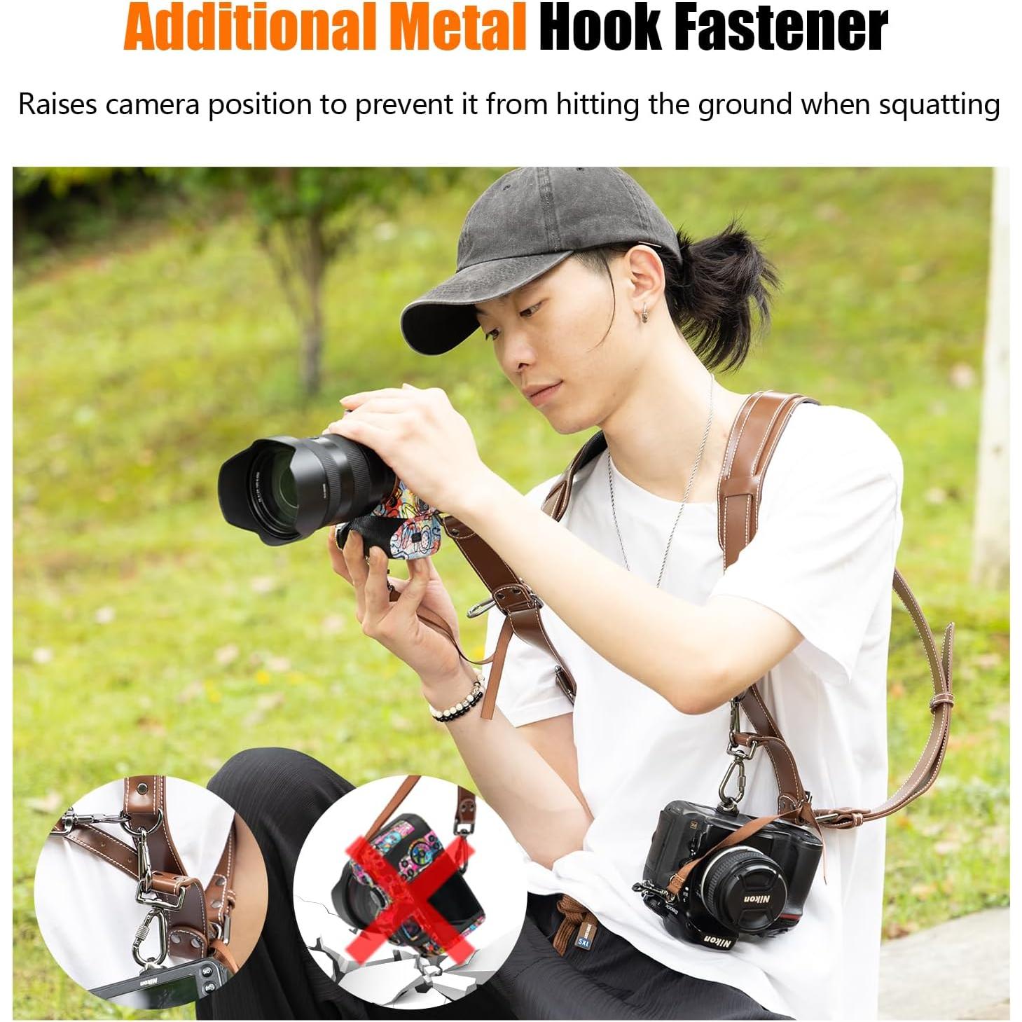 Cinturón de cámara Cwatcun 2.0 Café para DSLR y SLR