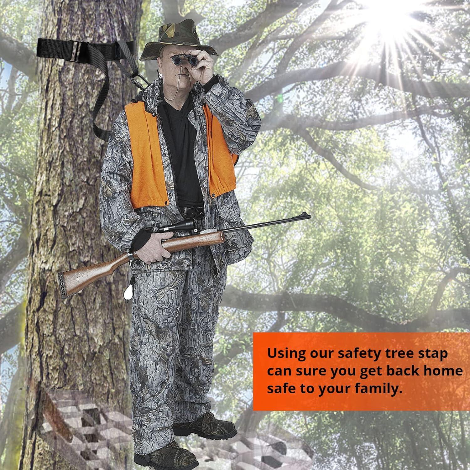 Arnés de Caza TRSMIMA con Correa de Soporte de Árbol 807 kg