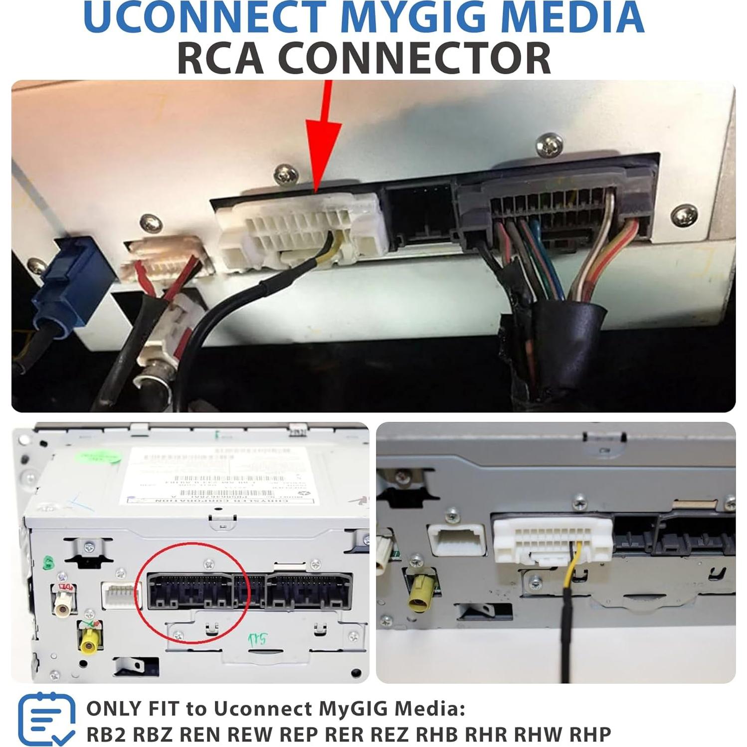 Adaptador de cámara de respaldo EWAY para Jeep Chrysler Dodge