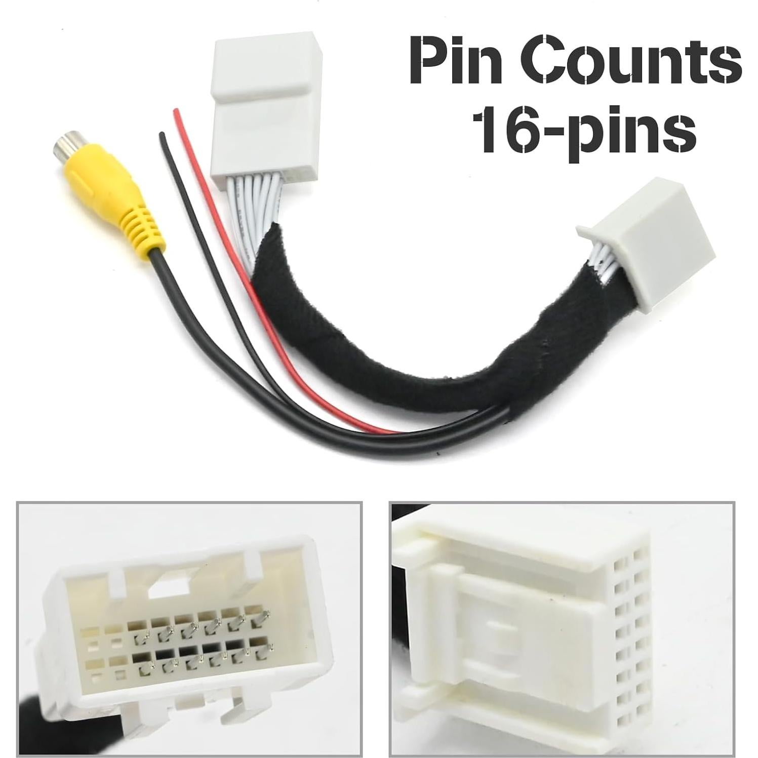 Adaptador de Conector de Cámara de Visión Trasera Saihisday 16 Pines