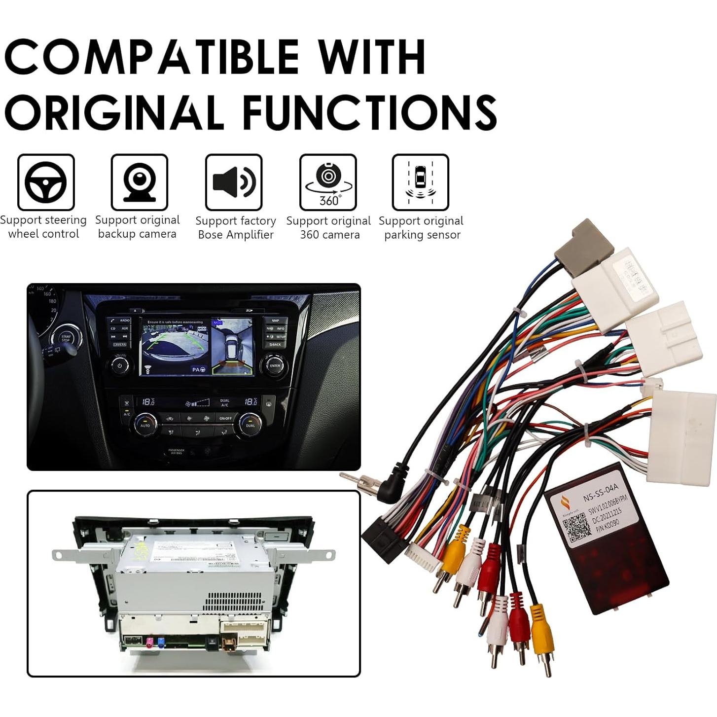 Arnés de Cableado Estéreo Nissan Qashqai 2014-2022 Canbus 16PIN