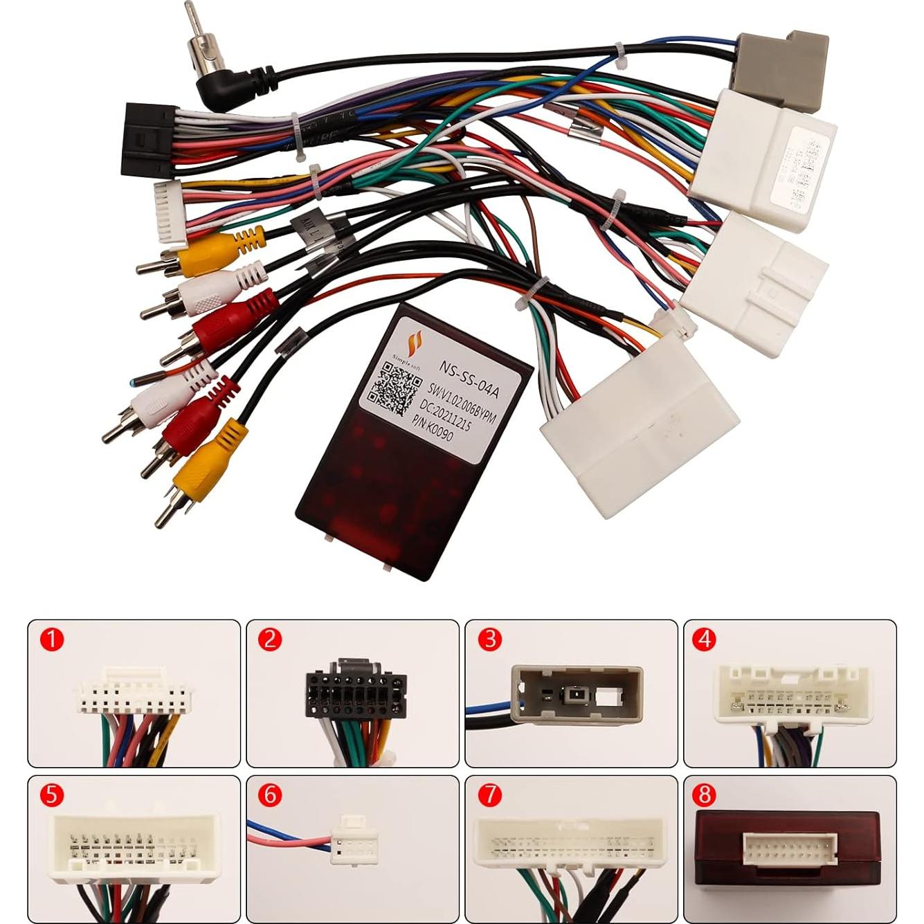 Arnés de Cableado Estéreo Nissan Qashqai 2014-2022 Canbus 16PIN