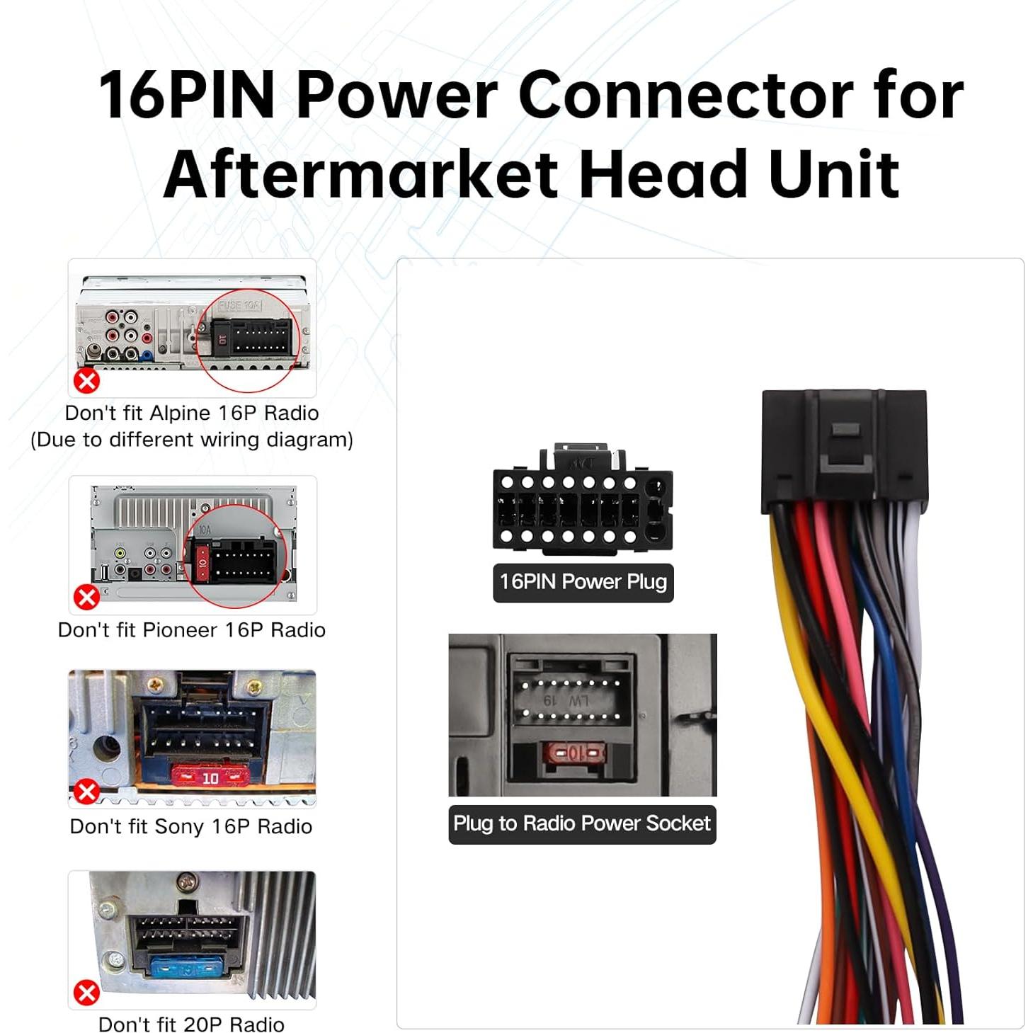 Arnés de Cableado Estéreo Nissan Qashqai 2014-2022 Canbus 16PIN