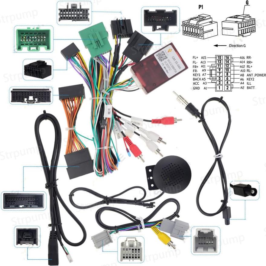 Conector de 16 pines para radio de coche Strpump Chevrolet/GMC